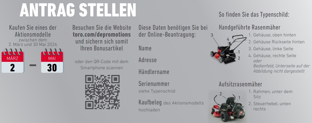 Produktbild Toro Days 2026 – Anleitung zur Prämieneinlösung