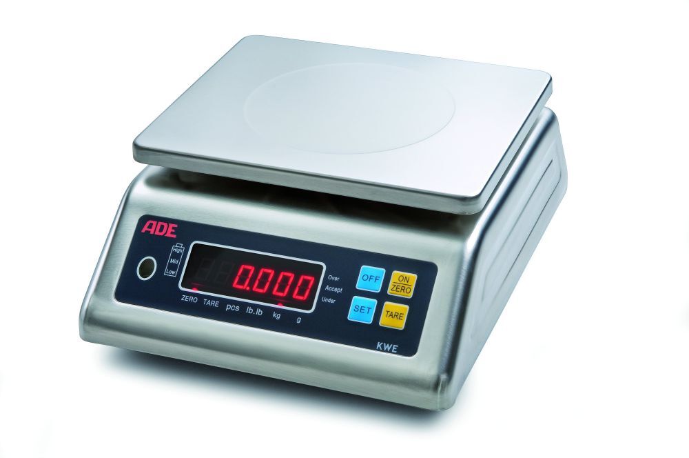 ADE Edelstahlwaage KWE15-IP max 15kg IP68 Produktbild ADE Edelstahlwaage KWE15-IP max 15kg IP68