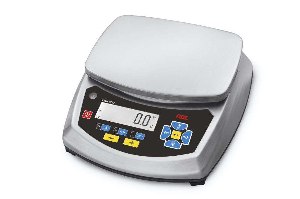ADE Edelstahlwaage KWN6e-IP67 max 6kg Geeicht IP67 Produktbild ADE Edelstahlwaage KWN6e-IP67 max 6kg Geeicht IP67