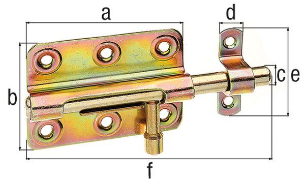 Alberts Bolzenriegel, mit befestigter Schlaufe,Edelstahl,Platte LxB 80x59 mm Ges.-L122mm Alberts Bolzenriegel, mit befestigter Schlaufe,Edelstahl,Platte LxB 80x59 mm Ges.-L122mm
