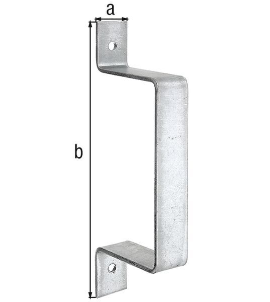 Alberts Zaun-Bügelbeschlag, feuerverzinkt, Breite 40 mm, Höhe 320 mm Produktbild Alberts Zaun-Bügelbeschlag, feuerverzinkt, Breite 40 mm, Höhe 320 mm