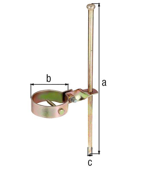 Alberts Schaukelanker,Befest. im Boden,galv. gelb verzinkt,Schelle Ø80mm,Karte à 1 St. Produktbild Alberts Schaukelanker,Befest. im Boden,galv. gelb verzinkt,Schelle Ø80mm,Karte à 1 St.
