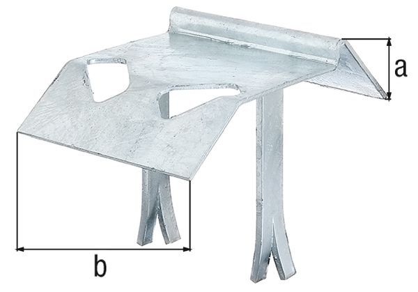 Alberts Auflaufstütze, mit angeschweißter Mauerkralle, feuerverzinkt, Breite 125 mm Produktbild Alberts Auflaufstütze, mit angeschweißter Mauerkralle, feuerverzinkt, Breite 125 mm