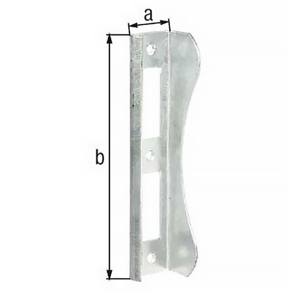 Alberts Anschlag für Tore mit Einsteckschloss für ca. 37 mm Rahmen, galv. verzinkt Produktbild Alberts Anschlag für Tore mit Einsteckschloss für ca. 37 mm Rahmen, galv. verzinkt