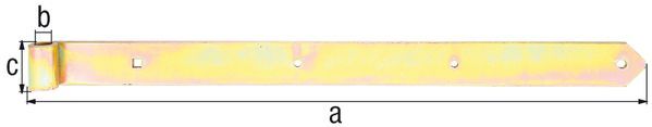 Alberts Ladenband, gerade, Abschluss abgerundet, gelb verz., LxB 800x60 mm, Rolle Ø20 mm Produktbild Alberts Ladenband, gerade, Abschluss abgerundet, gelb verz., LxB 800x60 mm, Rolle Ø20 mm