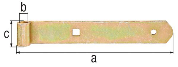 Alberts Ladenband, gerade, Abschluss abgerundet, gelb verz., LxB 400x30 mm, Rolle Ø10 mm Produktbild Alberts Ladenband, gerade, Abschluss abgerundet, gelb verz., LxB 400x30 mm, Rolle Ø10 mm