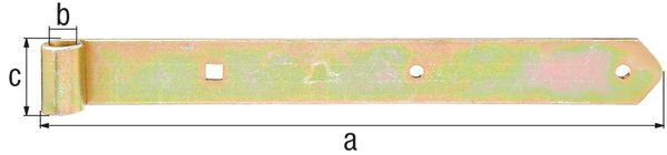 Alberts Ladenband, gerade, Abschluss abgerundet, feuerverz., LxB 600x45 mm, Rolle Ø16 mm Alberts Ladenband, gerade, Abschluss abgerundet, feuerverz., LxB 600x45 mm, Rolle Ø16 mm