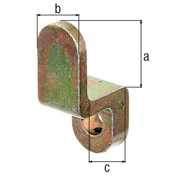 Alberts Anschlag/Fensterladen-Feststeller, galv. gelb verzinkt, HxBxT 29x20x29 mm Alberts Anschlag/Fensterladen-Feststeller, galv. gelb verzinkt, HxBxT 29x20x29 mm