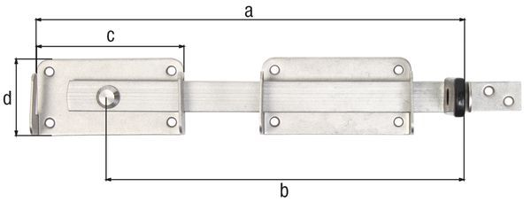 Alberts Doppeltorüberwurf, Edelstahl, zusätzlich kugelgestrahlt, Gesamtlänge 327 mm Produktbild Alberts Doppeltorüberwurf, Edelstahl, zusätzlich kugelgestrahlt, Gesamtlänge 327 mm