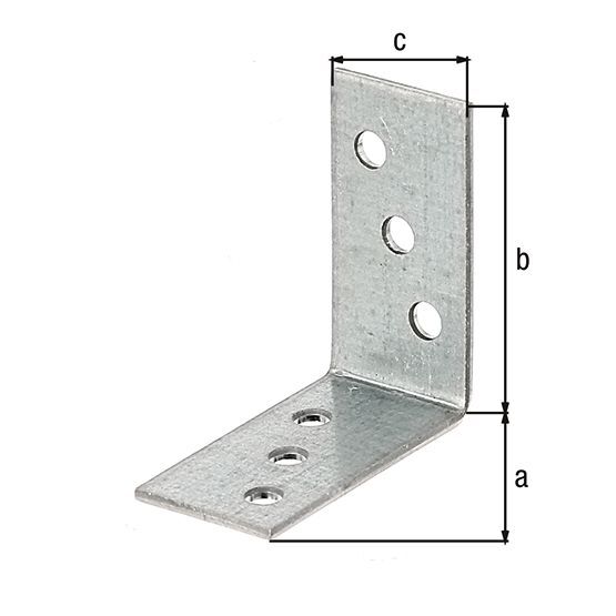 Alberts Winkelverbinder, sendzimirverzinkt, TxHxB 40x40x20 mm Produktbild Alberts Winkelverbinder, sendzimirverzinkt, TxHxB 40x40x20 mm