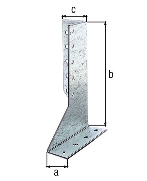 Alberts Balkenschuh, Typ A, links, sendzimirverzinkt, Breite 25 mm, Länge 140 mm Produktbild Alberts Balkenschuh, Typ A, links, sendzimirverzinkt, Breite 25 mm, Länge 140 mm