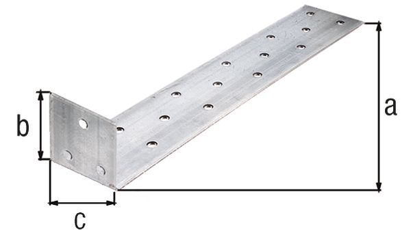 Alberts Flachstahl-Betonanker, sendzimirverzinkt, zum Einbetonieren, TxHxB 400x40x40 mm Produktbild Alberts Flachstahl-Betonanker, sendzimirverzinkt, zum Einbetonieren, TxHxB 400x40x40 mm