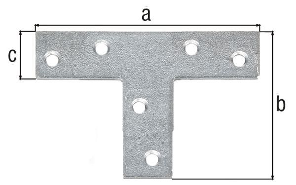 Alberts Flachverbinder, T-Form, sendzimirverzinkt, LxHxB 140x110x30 mm Produktbild Alberts Flachverbinder, T-Form, sendzimirverzinkt, LxHxB 140x110x30 mm