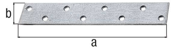 Alberts Flachverbinder, sendzimirverzinkt, LxB 170x30 mm Produktbild Alberts Flachverbinder, sendzimirverzinkt, LxB 170x30 mm