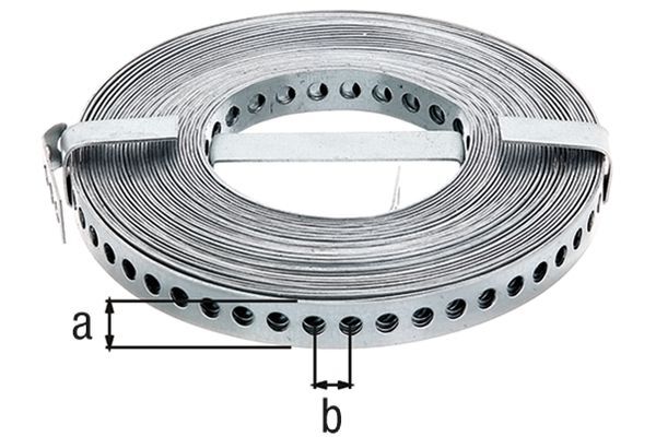 Alberts Lochband verzinkt schwarz Breite 12 mm Länge 1,5 m Produktbild Alberts Lochband verzinkt schwarz Breite 12 mm Länge 1,5 m