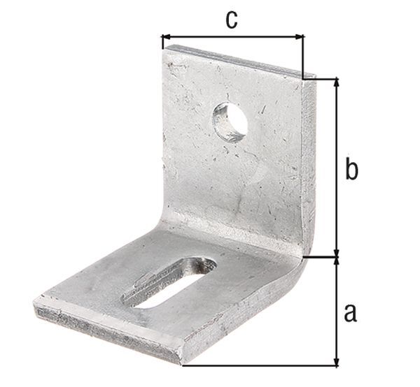 Alberts Verstellwinkel,mit Langloch,f.Betonbefestigungen,feuerverzinkt,TxHxB 80x150x60mm Produktbild Alberts Verstellwinkel,mit Langloch,f.Betonbefestigungen,feuerverzinkt,TxHxB 80x150x60mm