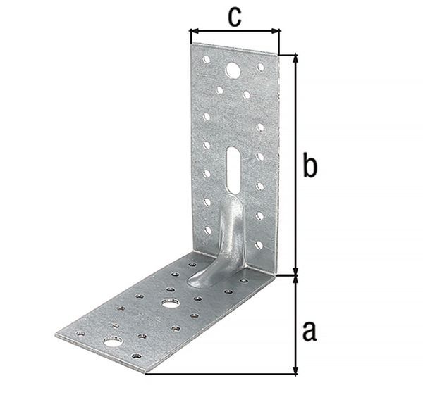Alberts Schwerlast-Winkelverbinder m.Sicke, sendzimirverzinkt, TxHxB 150x150x65 mm Produktbild Alberts Schwerlast-Winkelverbinder m.Sicke, sendzimirverzinkt, TxHxB 150x150x65 mm