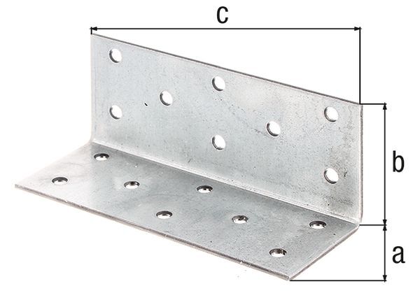 Alberts Winkelverbinder, sendzimirverzinkt, TxHxB 40x40x100 mm Produktbild Alberts Winkelverbinder, sendzimirverzinkt, TxHxB 40x40x100 mm