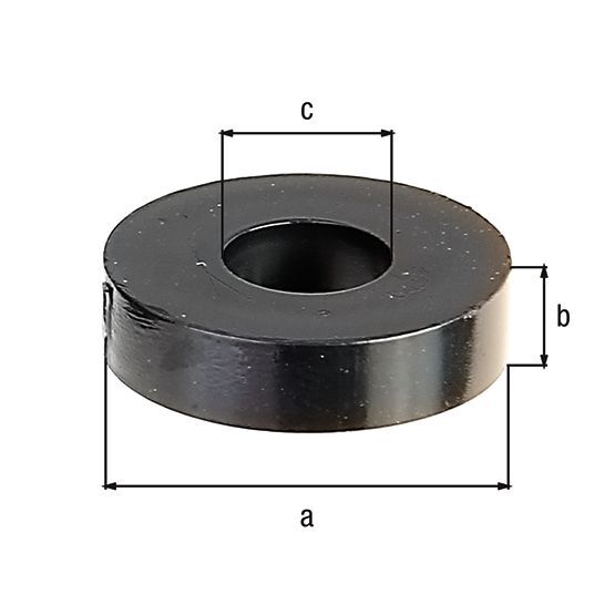 Alberts Distanzhülse, KST schwarz, Außen Ø20mm, Höhe je 5/10/20/30mm, verpackt à 5 St. Produktbild Alberts Distanzhülse, KST schwarz, Außen Ø20mm, Höhe je 5/10/20/30mm, verpackt à 5 St.