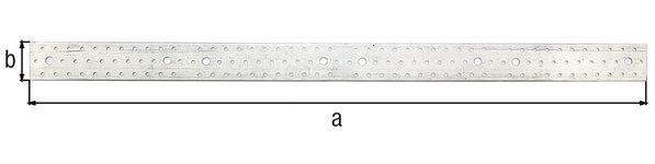 Alberts Lochplattenstreifen, sendzimirverzinkt, LxB 960x60 mm Produktbild Alberts Lochplattenstreifen, sendzimirverzinkt, LxB 960x60 mm