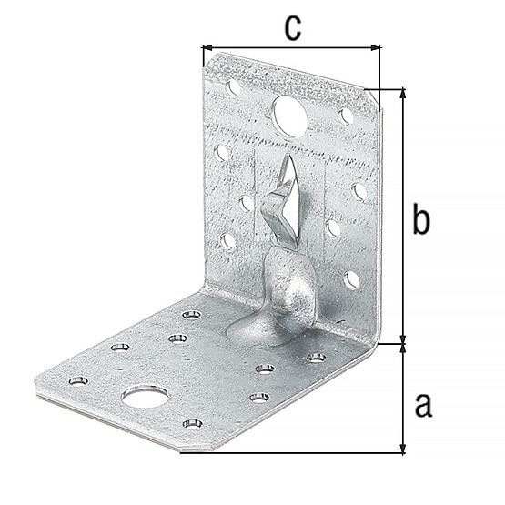 Alberts Winkelverbinder m.Sicke,Fixierkralle z.Einschlagen,sendz.vz.,TxHxB 70x70x55 mm Alberts Winkelverbinder m.Sicke,Fixierkralle z.Einschlagen,sendz.vz.,TxHxB 70x70x55 mm
