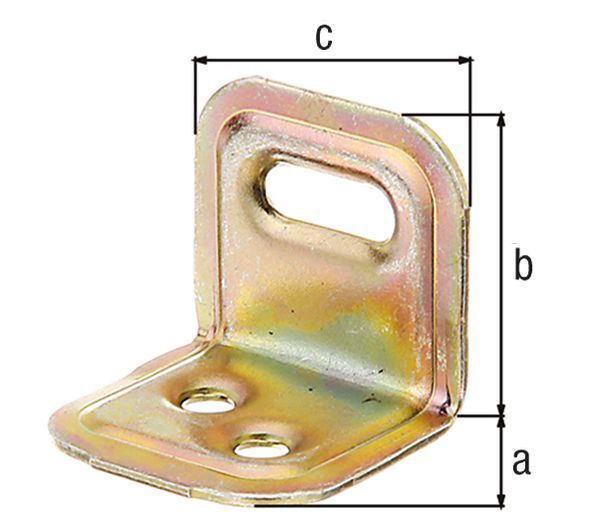 Alberts Verstellwinkel, geprägt, mit Langloch, zinkphosphatiert, weiß, TxHxB 25x25x30 mm Produktbild Alberts Verstellwinkel, geprägt, mit Langloch, zinkphosphatiert, weiß, TxHxB 25x25x30 mm