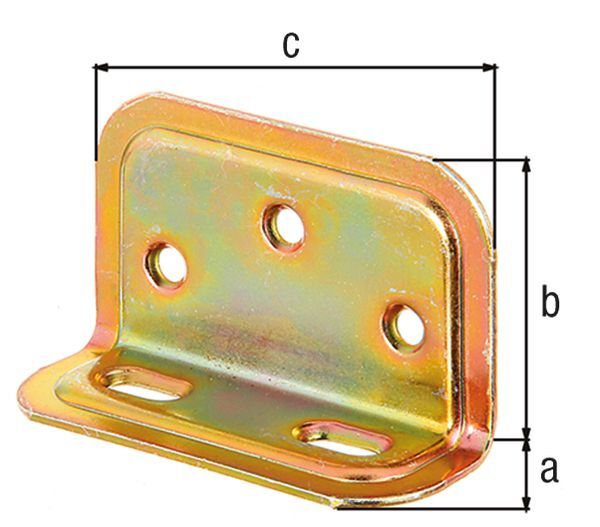Alberts Breitwinkel, geprägt,mit Langloch,zinkphosphatiert,weiß besch.,TxHxB 25x40x70 mm Produktbild Alberts Breitwinkel, geprägt,mit Langloch,zinkphosphatiert,weiß besch.,TxHxB 25x40x70 mm