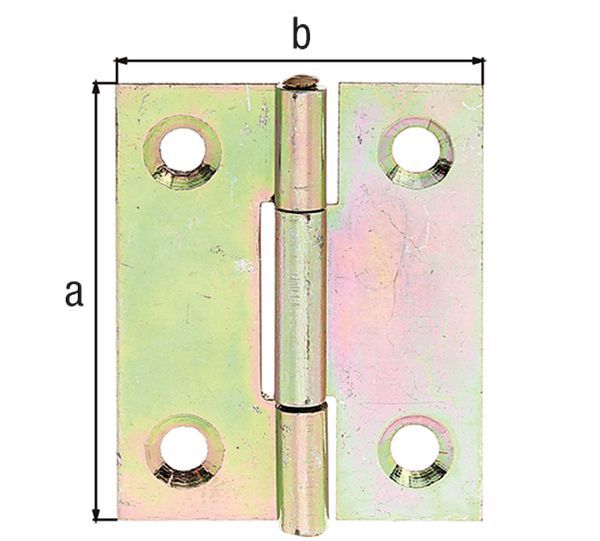 Produktbild Alberts Scharnier, galv. gelb verzinkt, LxB 41x33 mm bild 2