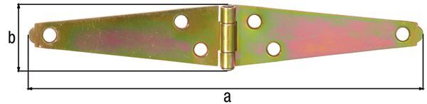 Alberts Kistenband galvanisch gelb verzinkt, Länge: 148 mm, Breite: 28 mm Produktbild Alberts Kistenband galvanisch gelb verzinkt, Länge: 148 mm, Breite: 28 mm