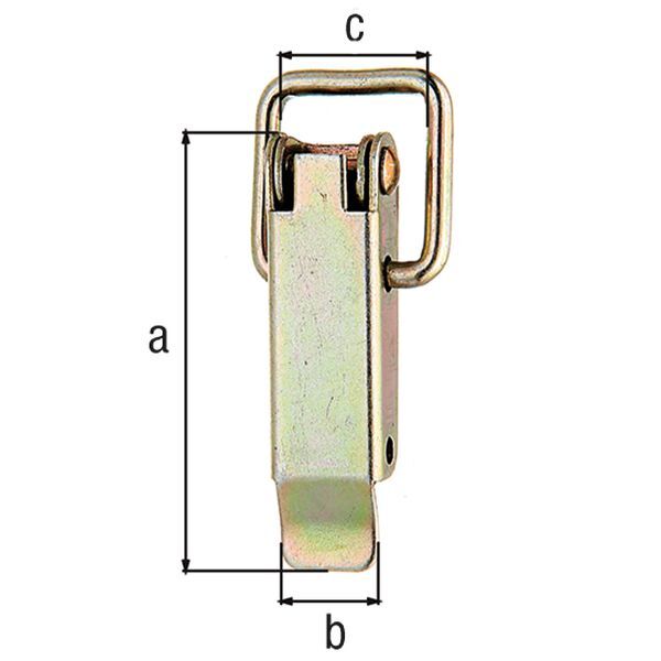 Alberts Kistenverschluss, ohne Schließhaken, Edelstahl, HxB 94x20 mm Produktbild Alberts Kistenverschluss, ohne Schließhaken, Edelstahl, HxB 94x20 mm