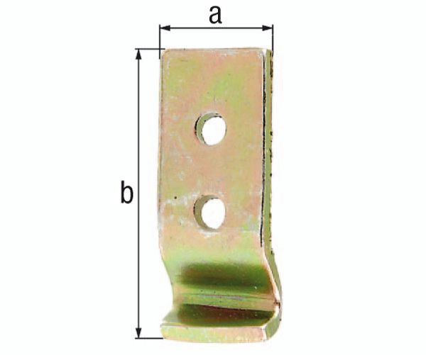 Alberts Schließhaken für Kistenverschlüsse, gekröpft, galv. gelb verzinkt, BxL 25x83 mm