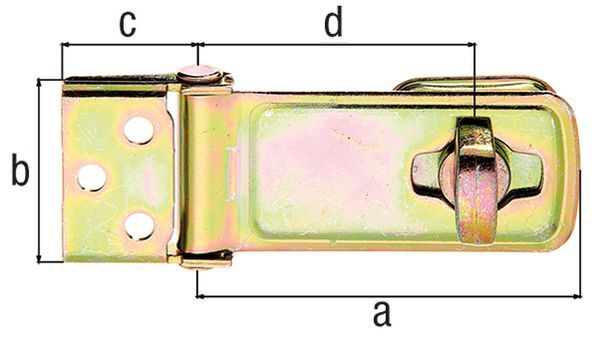 Alberts Sicherheits-Überfalle, galv. gelb verzinkt, LxB Überfalle:85x40,L Platte: 30 mm Alberts Sicherheits-Überfalle, galv. gelb verzinkt, LxB Überfalle:85x40,L Platte: 30 mm