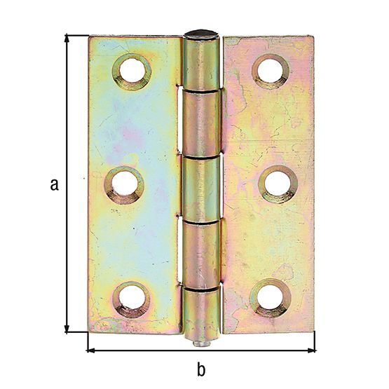 Alberts Scharnier, galv. gelb verzinkt, LxB 63x45 mm