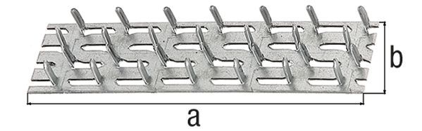 Alberts Nagelplatte, sendzimirverzinkt, zum Einschlagen, LxB 127x38 mm Produktbild Alberts Nagelplatte, sendzimirverzinkt, zum Einschlagen, LxB 127x38 mm