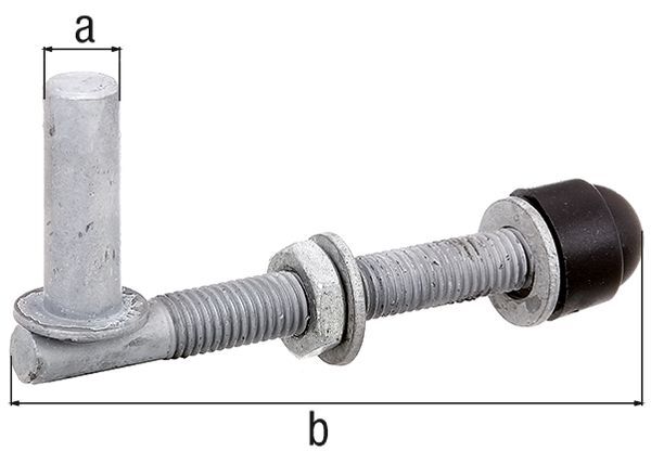 Alberts Kloben z.Durchschrauben feuerver Alberts Kloben z.Durchschrauben feuerverz. Dornst. Ø13mm Länge 120mm Gew.M12