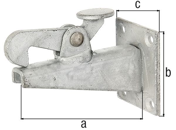 Alberts Torfeststeller, feuerverzinkt, zum Anschrauben, TxHxB 100x65x50 mm Produktbild Alberts Torfeststeller, feuerverzinkt, zum Anschrauben, TxHxB 100x65x50 mm