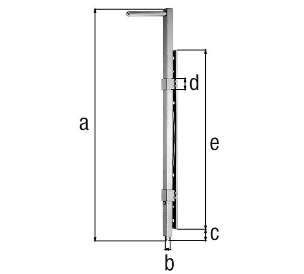 Alberts Bodenschieber für Holz-oder Metalltore, zum Anschrauben, Höhe 500mm Produktbild Alberts Bodenschieber für Holz-oder Metalltore, zum Anschrauben, Höhe 500mm