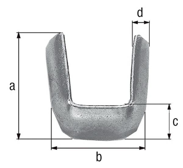 Alberts Bund für die Verbindung von Zierelementen,Stahl roh, Mat.16x5 mm, HxB 25x23 mm Produktbild Alberts Bund für die Verbindung von Zierelementen,Stahl roh, Mat.16x5 mm, HxB 25x23 mm