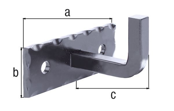 Alberts Handlaufstütze, verzinkt schwarz gefärbt, zum Anschrauben, Breite 110 mm Produktbild Alberts Handlaufstütze, verzinkt schwarz gefärbt, zum Anschrauben, Breite 110 mm