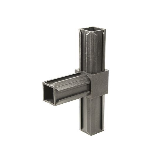Alberts XD-Rohrverbinder T-Stück, Kst. schwarz, für Stärke 30 x 30 x 2 mm Produktbild Alberts XD-Rohrverbinder T-Stück, Kst. schwarz, für Stärke 30 x 30 x 2 mm