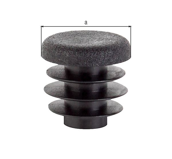 Alberts Verschlussstopfen für Rundrohre mit Lamellen, Kst. schwarz, Ø 15 mm Produktbild Alberts Verschlussstopfen für Rundrohre mit Lamellen, Kst. schwarz, Ø 15 mm