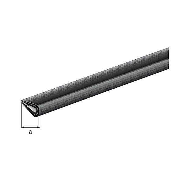 Alberts Kantenschutzprofil, Weich-PVC, schwarz, LxBxH 1500 x 10 x 7 mm Produktbild Alberts Kantenschutzprofil, Weich-PVC, schwarz, LxBxH 1500 x 10 x 7 mm