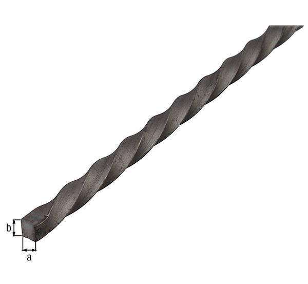 Alberts Vierkantstange, gedreht, Stahl roh, LxBxH 1000 x 6 x 6 mm Alberts Vierkantstange, gedreht, Stahl roh, LxBxH 1000 x 6 x 6 mm