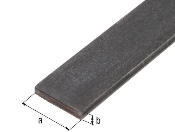 Alberts Flachstange, Stahl roh, warm gewalzt, LxBxS 1000 x 10 x 4 mm Produktbild Alberts Flachstange, Stahl roh, warm gewalzt, LxBxS 1000 x 10 x 4 mm