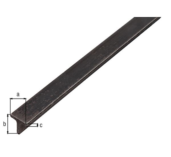 Alberts T-Profil, Stahl roh, warm gewalzt, LxBxHxS 2000 x 20 x 20 x 3 mm Produktbild Alberts T-Profil, Stahl roh, warm gewalzt, LxBxHxS 2000 x 20 x 20 x 3 mm