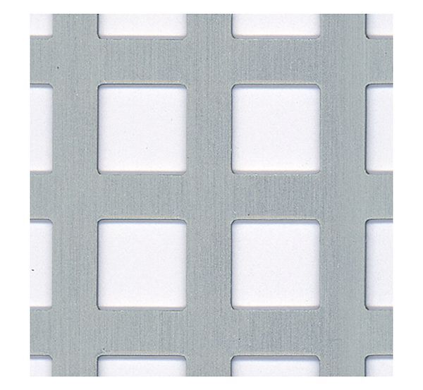 Alberts Lochblech, Lochung quadr. 10 x 10 mm, Alu silber elox.,BxLxS 200 x 1000 x 0,8 mm Produktbild Alberts Lochblech, Lochung quadr. 10 x 10 mm, Alu silber elox.,BxLxS 200 x 1000 x 0,8 mm