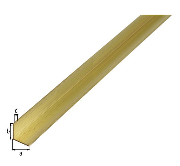 Alberts Winkelprofil, gleichsch., Messing, LxBxHxS 1000 x 20 x 20 x 1,5 mm Produktbild Alberts Winkelprofil, gleichsch., Messing, LxBxHxS 1000 x 20 x 20 x 1,5 mm