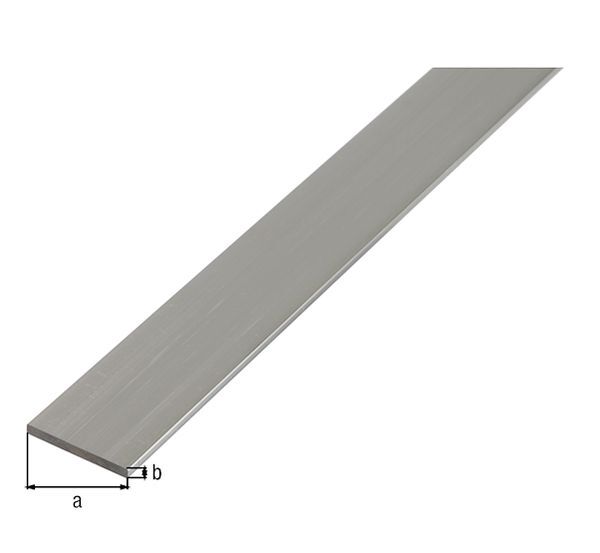 Alberts BA-Profil flach Alu natur LxBxS 2000 x 60x 3 mm Produktbild Alberts BA-Profil flach Alu natur LxBxS 2000 x 60x 3 mm