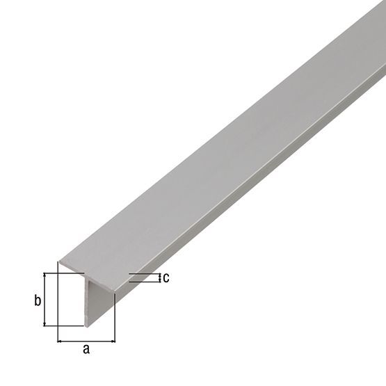Alberts BA-Profil T-Form Alu natur LxBxHxS 1000 x 15 x 15 x 1,5 mm Produktbild Alberts BA-Profil T-Form Alu natur LxBxHxS 1000 x 15 x 15 x 1,5 mm