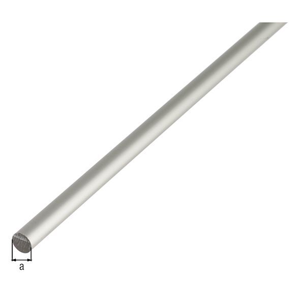 Alberts Rundstange Alu silber eloxiert LxØ 2000 x 5 mm Produktbild Alberts Rundstange Alu silber eloxiert LxØ 2000 x 5 mm